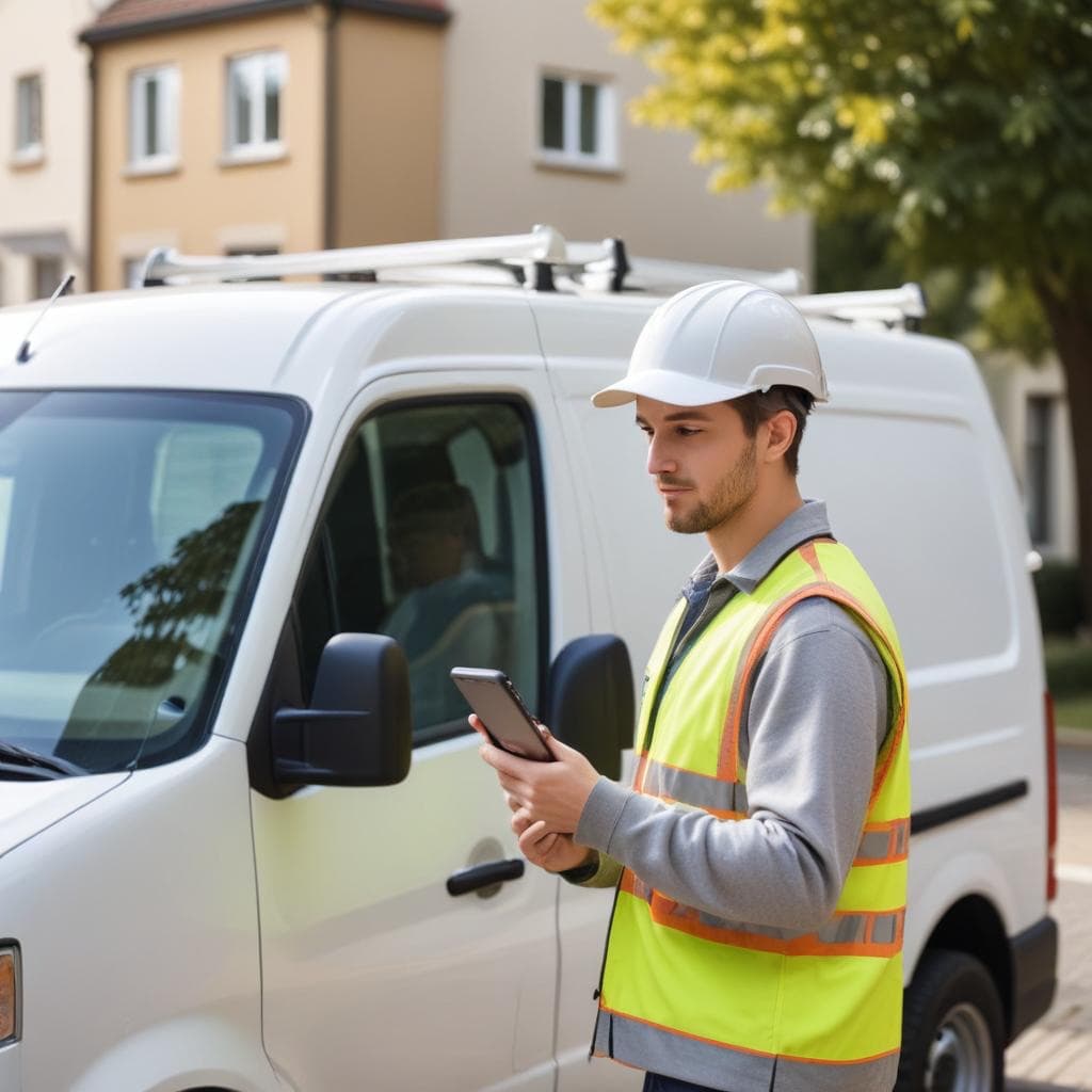 A installer at work